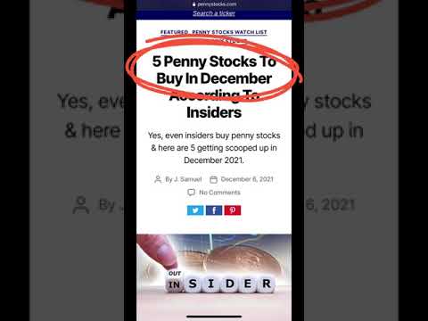 5 Penny Stocks Insiders Decided To Buy In Q4 2021 | Stocks To Buy | Penny Stocks
