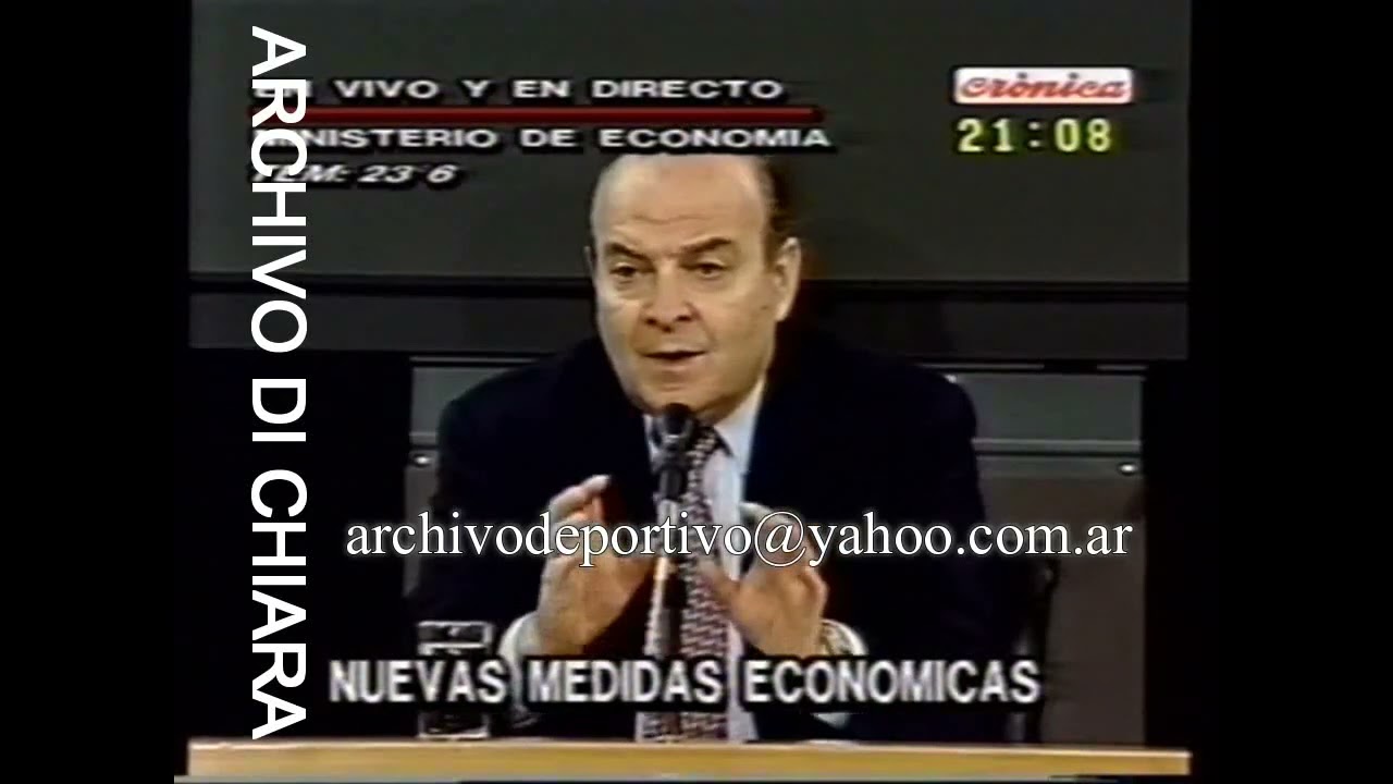 Domingo Cavallo anuncia Corralito financiero 2001 DV-13605 DiFilm