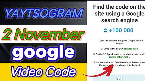 YAYTSOGRAM Google Code 2 November | YAYTSOGRAM Google Code Today #yaytsogram #yaytsogramcode