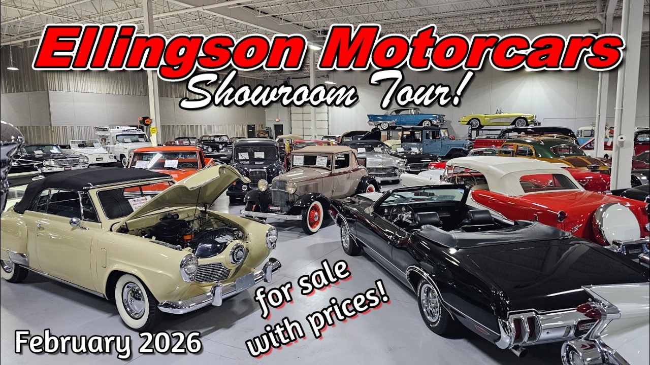 CLASSIC CARS FOR SALE !! Ellingson Motorcars Showroom Tour 2 19 2026 - classic cars - muscle cars