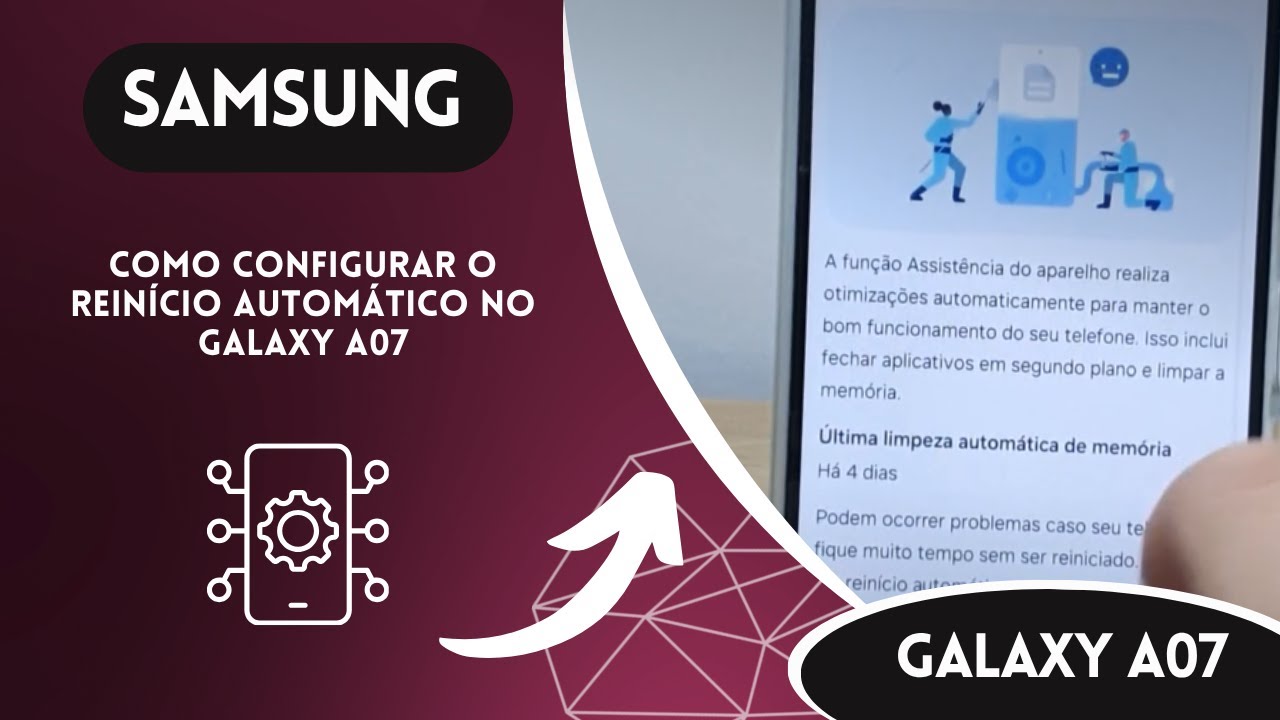 Como configurar o reinício automático no Galaxy A07 - Passo a Passo, image size:1280x720