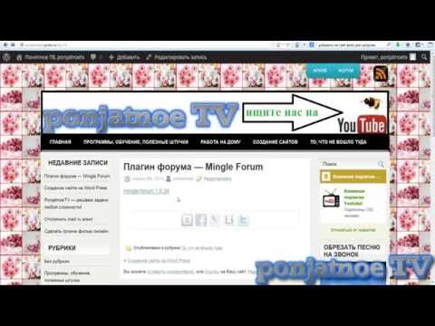 сделать ссылку на скачивание файла Word Press