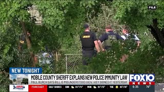 Mobile County sheriff says new police immunity law is ‘misunderstood’ and that it holds officers...
