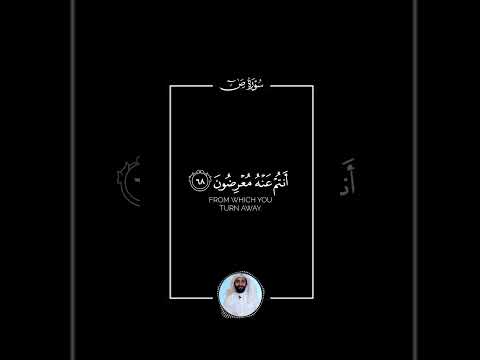قل هو نبأ عظيم أنتم عنه معرضون شاشة سوداء القارئ أحمد حمادي شاشة سوداء سورة ص