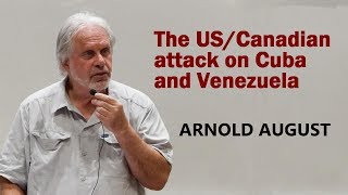 Arnold August on the US Canadian Attack on Cuba and Venezuela
Winnipeg, October 3, 2019 There is no doubt that Canadian foreign policy has taken a hard turn to the right, especially with regard to Latin America. Arnold August provides the context and details the US led attacks on Cuba and Venezuela that Canada has been supporting so vigorously.
August is a Montreal-born Canadian journalist and lecturer, the author of Democracy in Cuba and the 1997–98 Elections, Cuba and Its Neighbours: Democracy in Motion and Cuba–U.S. Relations: Obama and Beyond.
He was a member of the Canadian Delegation invited to the Sao Paulo Forum in Caracas last July. His articles are published regularly on many web sites in Latin America, Cuba, Europe, North America and the Middle East. He collaborates with television and radio broadcasts based in Cuba, Ecuador, Venezuela, Canada and U.S. He is a member of the Québec Chapter of the Network of Intellectuals, Artists and Social Movements in Defence of Humanity.
He gives conferences in Cuba, Canada, the UK and until recently the U.S., from which he was barred on March 16, 2019 for his political views and specifically his support for the Bolivarian Revolution.
Arnold Augusts visit to Winnipeg was hosted by the Winnipeg Venezuela Peace Committee.
Video Production
Paul S. Graham
https://paulsgraham.ca Arnold August on the US Canadian Attack on Cuba and Venezuela