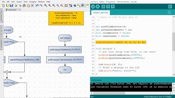Arduino-Proteus. Ejemplo control olla de cocción. LCD (Video 3 de 12)