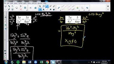 How to Simplify Rational Expressions with Addition and Subtraction - MM A2T Ch6.2