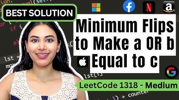 Minimum Flips to Make a OR b Equal to c #leetcode #leetcode75