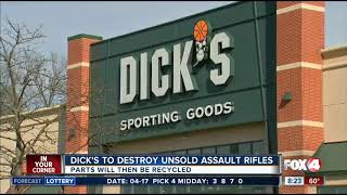 Dick's destroying all the guns it pulled from its shelves