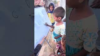 Underprivileged Children Learning to Write | Free Education in Karachi. #karachi #freeeducation