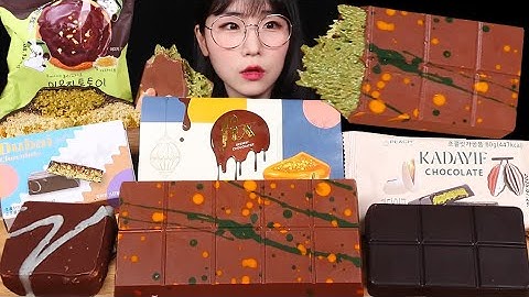 ASMR 드디어 찐! 두바이 픽스 초콜릿🍫💚 편의점 두바이 초콜릿, 두바이식 초코쿠키까지! FIX DUBAI CHOCOLATE MUKBANG