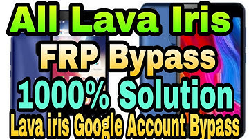 Easy To Bypass FRP All Lava iris phone 1000% Solution Any Lava Google Account Bypass whiteout PC2020