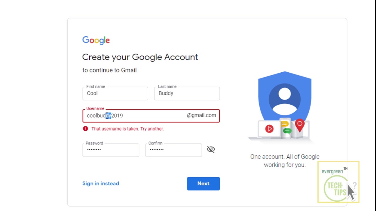 New account create gmail Create Gmail