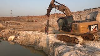 Yamamoto Rock Splitter HRB-1700 in a limestone mine in Rajasthan, India