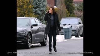 Donnie Wahlberg and Marisa Ramirez are seen on the set of Blue Bloods in New York City on 21.12.2020