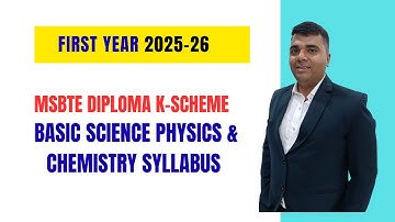 🧪 Basic Science Syllabus 1st Sem | MSBTE K-Scheme 2025 🎓 मराठीत समजून घ्या!