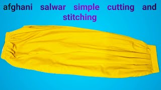 afghani salwar simple cutting and stitching ✂️Simple Afghani salwar kameez with and stitching