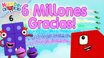 ¡GRACIAS por los 6 MILLONES de SUSCRIPTORES! 🥳🎉 | Aprende a contar | Numberblocks en Español