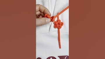 Learn to Tie a Stunning Floral Knot for Your Hoodie Drawstring! #diy #craft #knotting #blooming