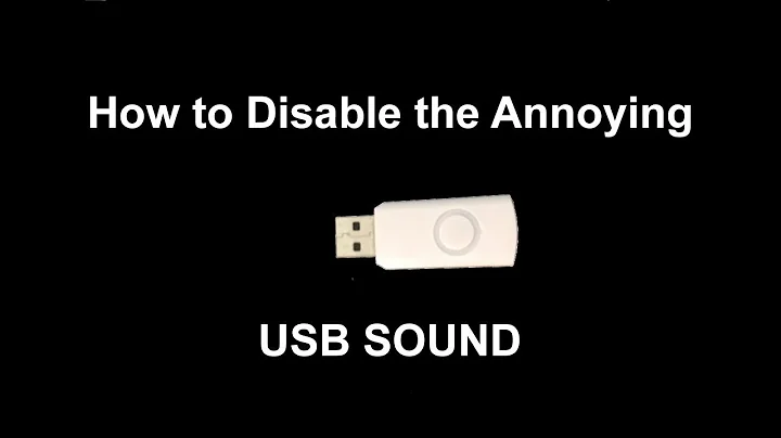 How to disable the annoying USB Input Sound in Windows