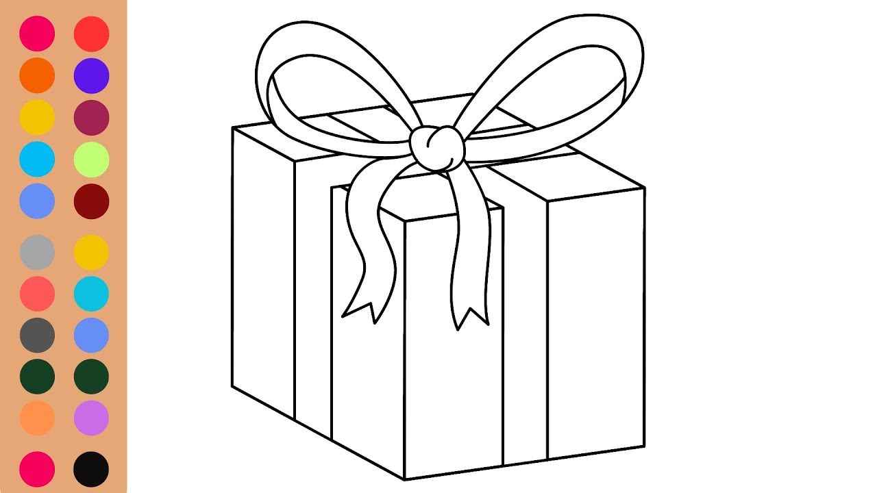 How to color Gift With Coloring G For GIFT | Video For Kids 