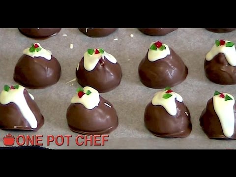 Marshmallow Christmas Puddings | One Pot Chef