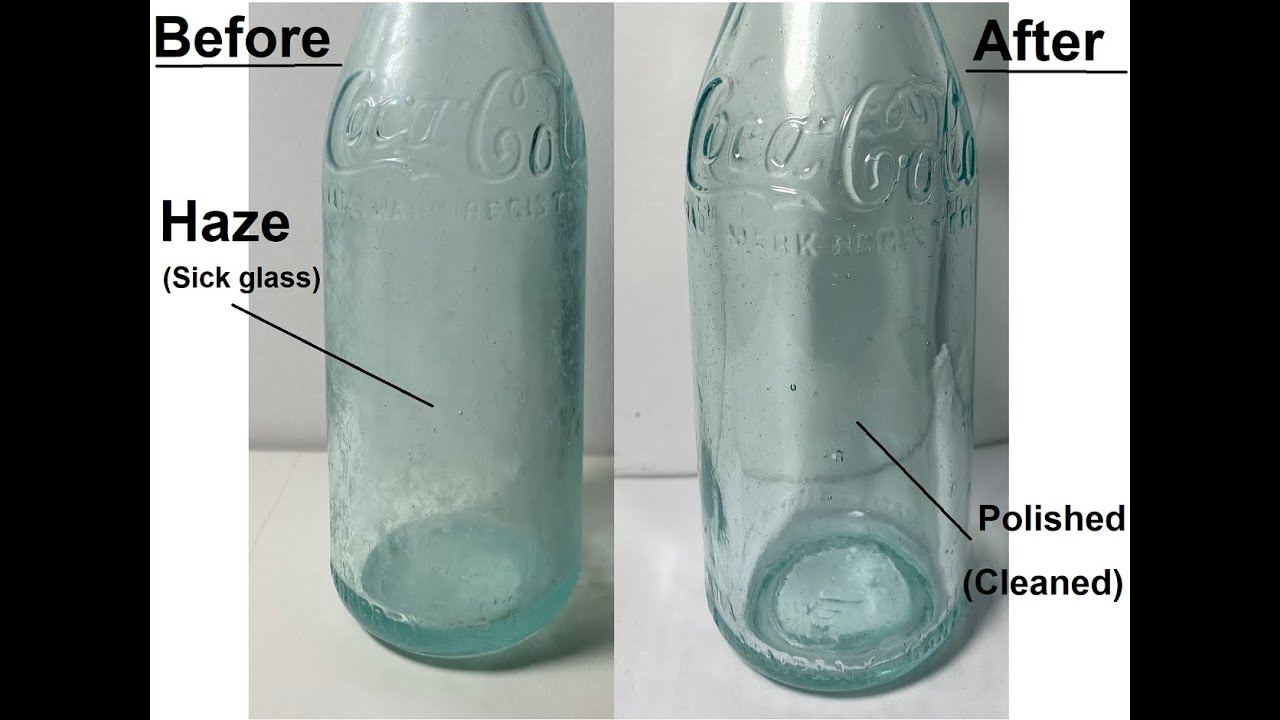 Antique Bottle Tumbling Before & After