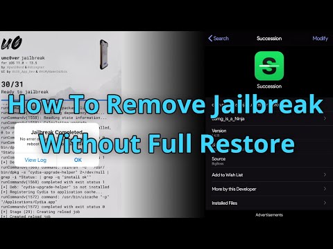 Remove iPhone Jailbreak WITHOUT Full Restore, NO Upgrade (Keeps User Data)