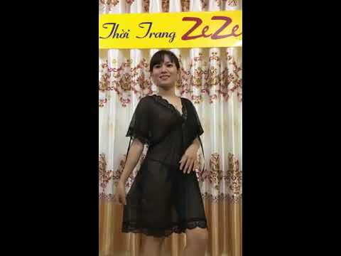 81023 màu đen. Đầm ngủ xuyên thấu big size đến 100kg. Thời Trang ZeZe - Shop Đồ Ngủ Nữ. | ao ngu mong xuyen thau
