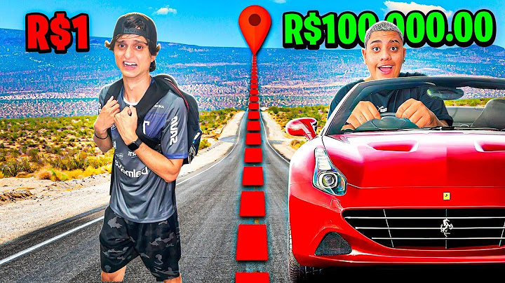 QUEM ATRAVESSAR A CIDADE EM LINHA RETA COM R$1, R$1.000 OU R$100.000 PRIMEIRO, VENCE!!