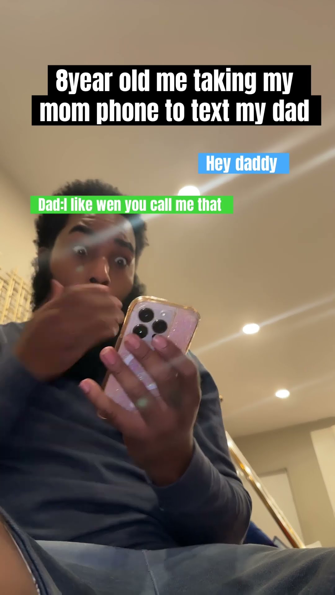 8year old me taking my mom phone to text my dad gone wrong funny 