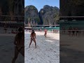 This Thai Beach Volleyball Court Has The Craziest Backdrop #beachvolleyball #thailand #mayabay