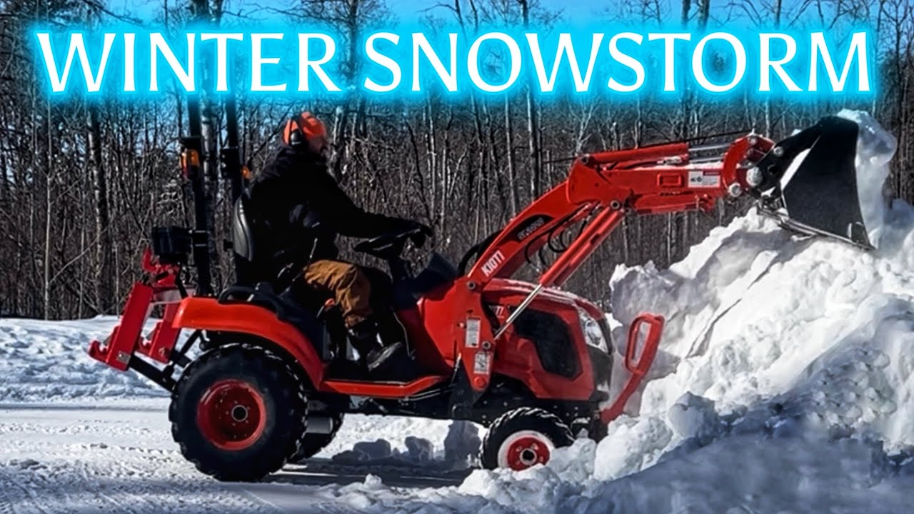 Clearing Snow With A Subcompact Tractor
