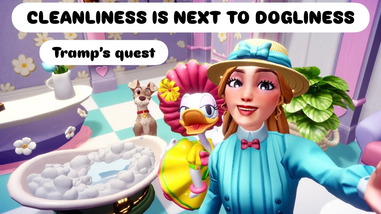 TRAMP’S QUEST | CLEANLINESS IS NEXT TO DOGLINESS. DISNEY DREAMLIGHT VALLEY. WALKTHROUGH