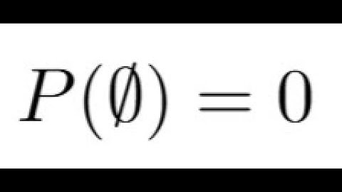 The probability of the emptyset is 0 [P(emptyset)=0]