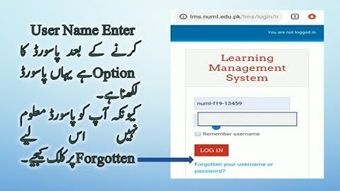 LMS : Students LMS login to NUML