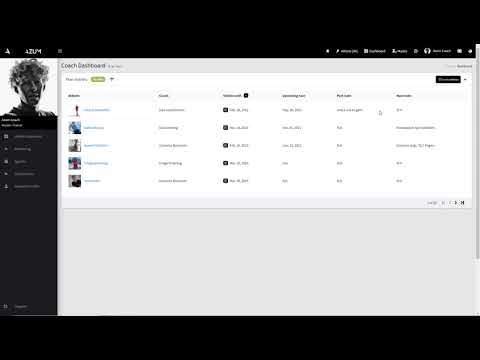 Get an overview in the Coach Dashboard