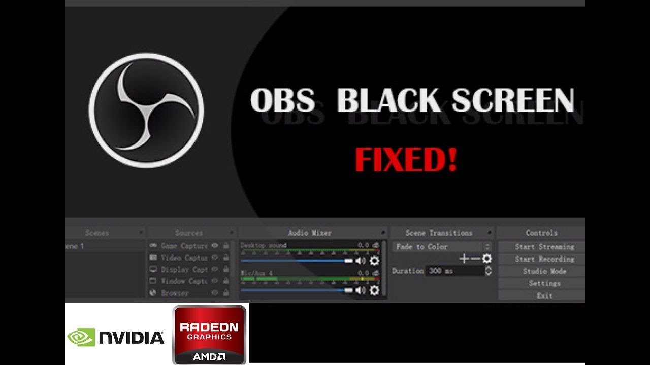 Монитор OBS. Черный экран в обс. Windows 10 OBS Studio. OBS Studio чёрный экран 2022. Obs черный экран игры