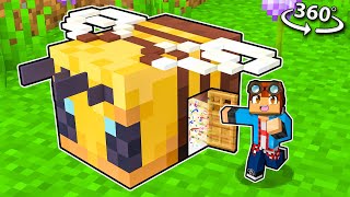 Going inside a BEE in Minecraft VR 360!