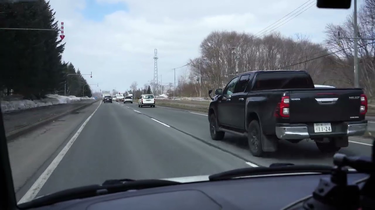 【車載動画】２０２６年３月　北海道恵庭市役所〜札幌市清田区パソコン工房美しが丘店　国道３６号線