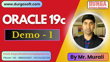 ORACLE 19c tutorials || Demo - 1 || by Mr. Murali On 08-10-2024 @6PM IST