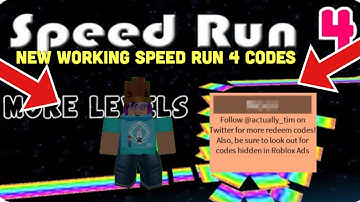 *NEW WORKING* Speed Run 4 Codes Roblox