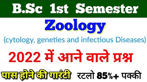 Bsc 1st Semester Zoology 2022 important question, watch viral video quickly @paperhacker