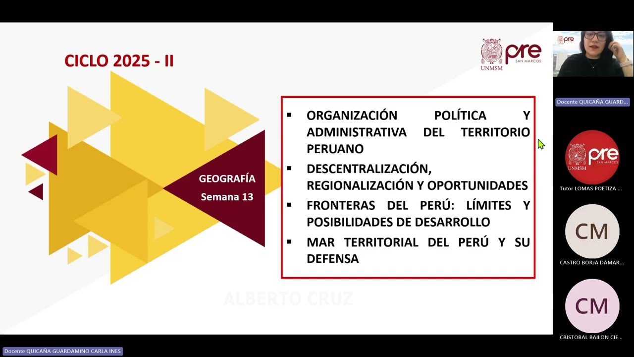 Geografía/Cívica - Semana 13 - Pre San Marcos Ciclo 2025-II (Nuevo Ciclo)