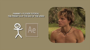 [Tutorial] How to do a panning and flicker in After Effects for your edits