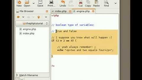 The PHP Tutorial - part 3 - boolean, if-else