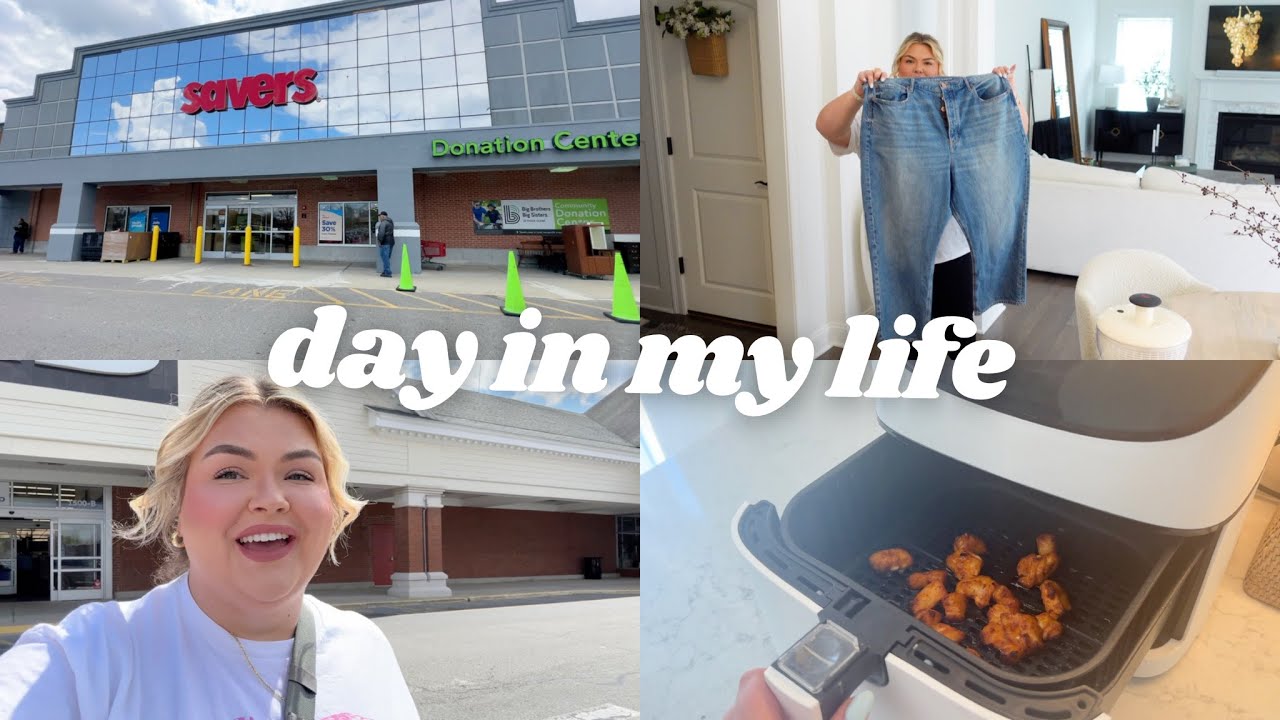 come thrifting with me, savers haul + air fryer salmon bites | vlog