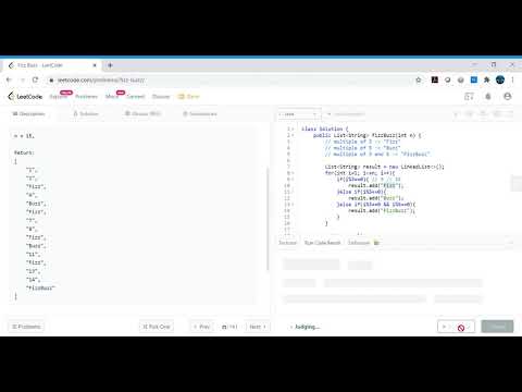Fizz Buzz   LeetCode   2020 08 26