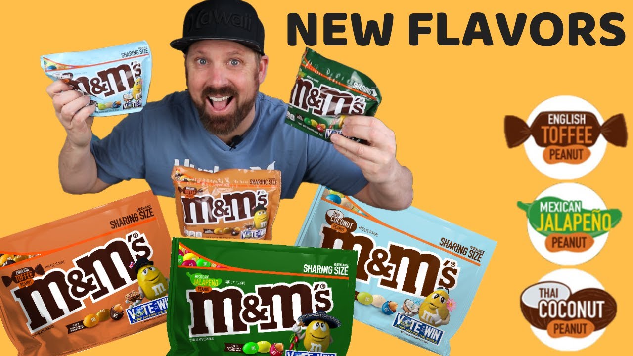 M&M's Flavor Vote 2019 Reviews - Thai Coconut, English Toffee, & Mexican  Jalapeño - Snack Gator