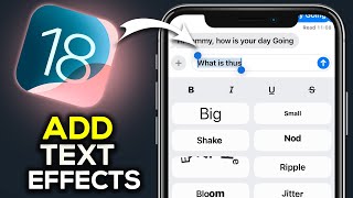How To Add Text Effects to Message on Iphone iOS 18